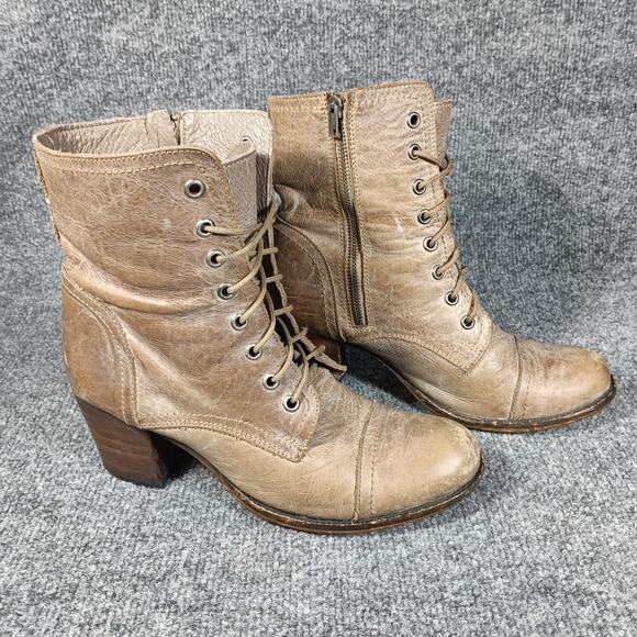 Steve Madden Shoes - Steve Madden Graanie Ankle Boots Women Sz 8.5 M Brown Leather Lace Up